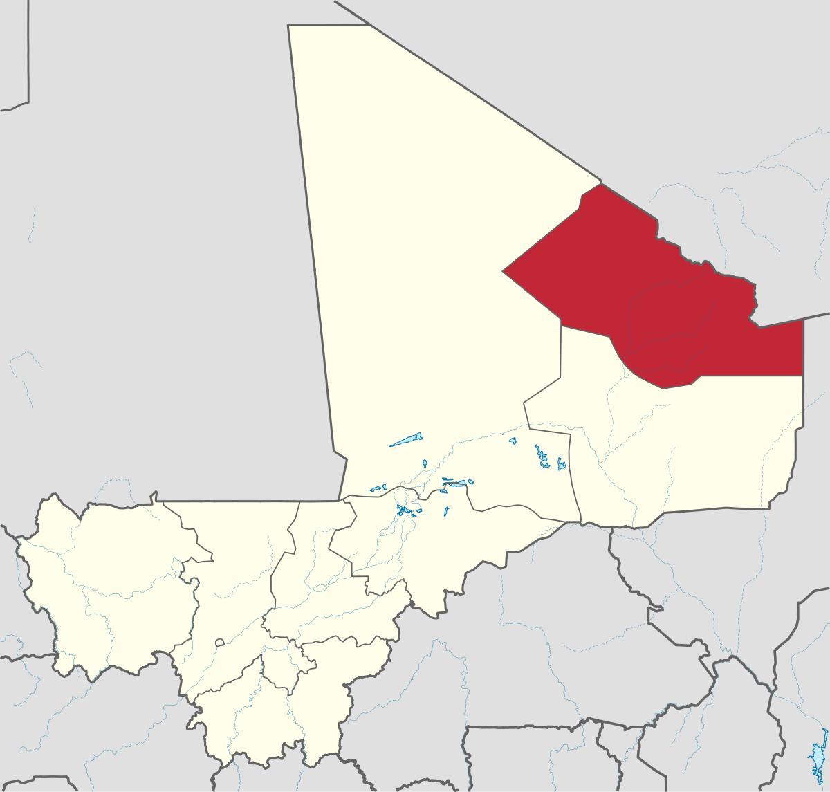 Kort over kidal Mali