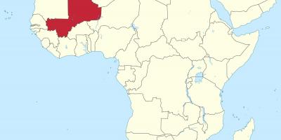 Mali placering på verdenskortet